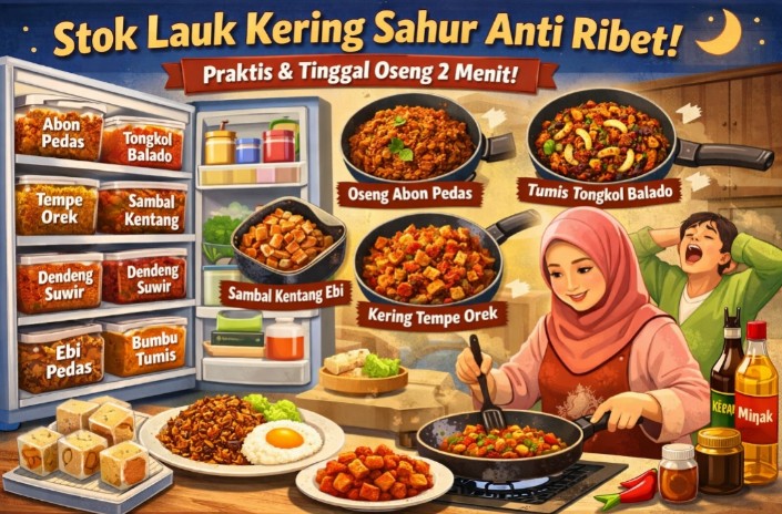 Solusi Sahur Anti Ribet! Ini 8 Stok Lauk Kering Tahan Lama yang Tinggal Oseng 2 Menit