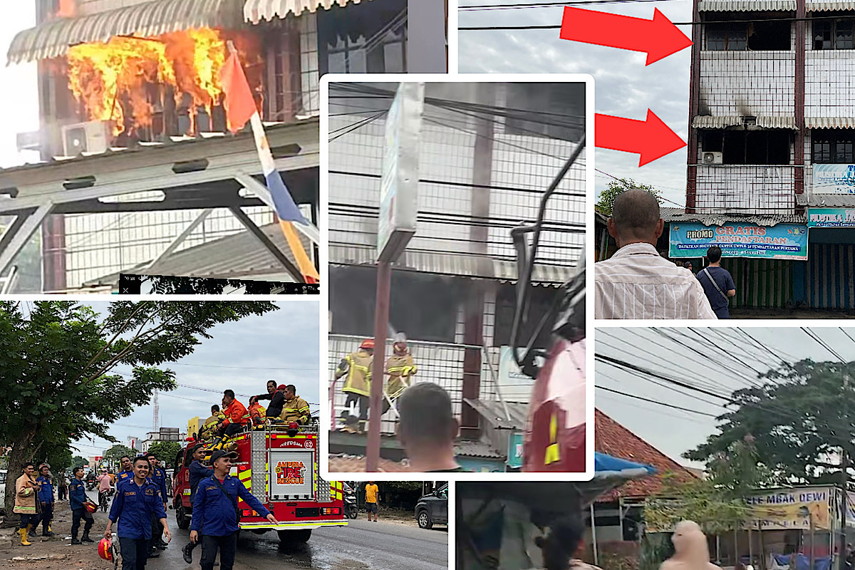 2 TKP Kebakaran di Plaju Pagi Ini, Hanya Berjarak 800 Meter, 1 Ruko Bimbel ABC dan Rumah Warga  