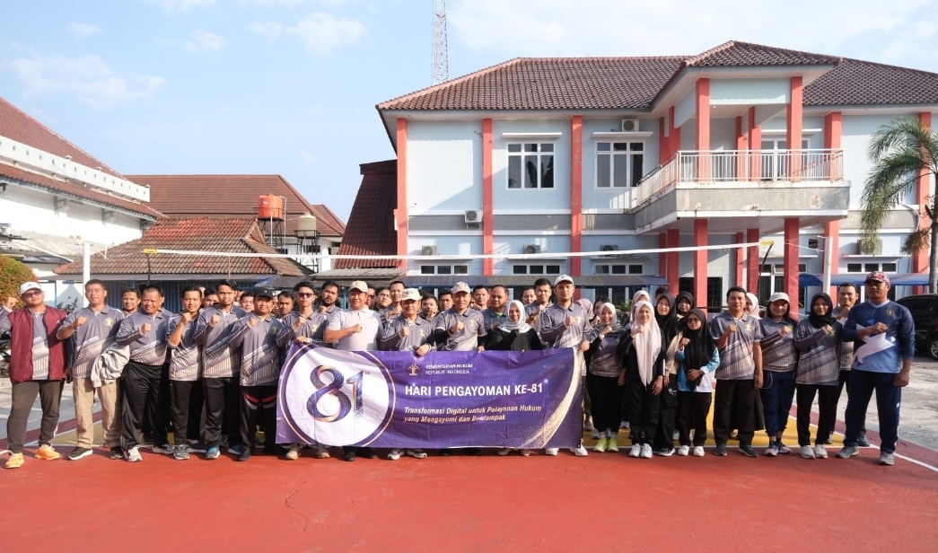 Hari Pengayoman ke-81 Pecah! Pegawai Kemenkum Babel Adu Kompak di Lapangan Voli