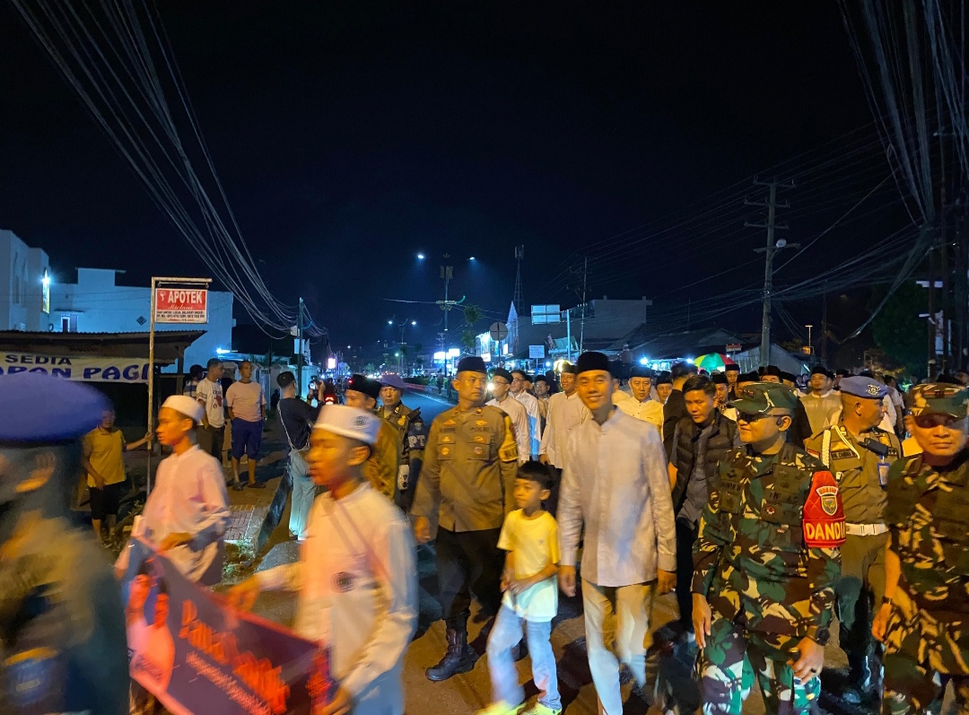 Wujudkan Rasa Aman dan Kebersamaan Polres OKI Hadir Pengamanan Malam Takbiran