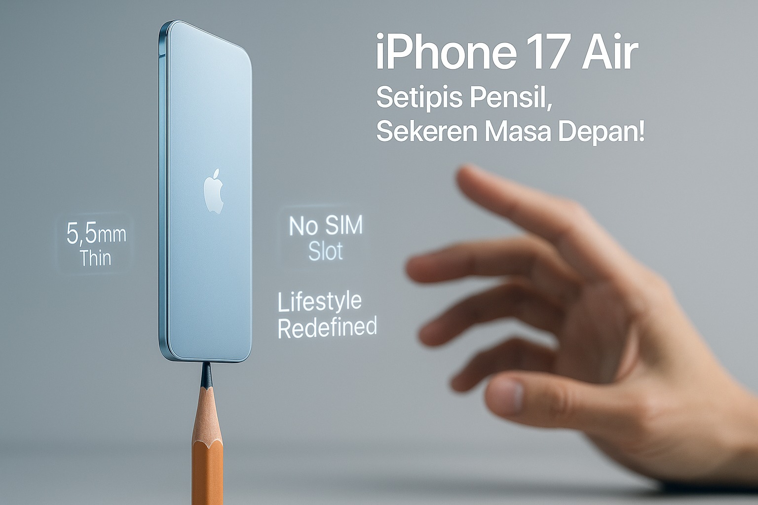Apple Bikin Geger Lagi, iPhone 17 Air Super Tipis Cuma Setebal Pensil!
