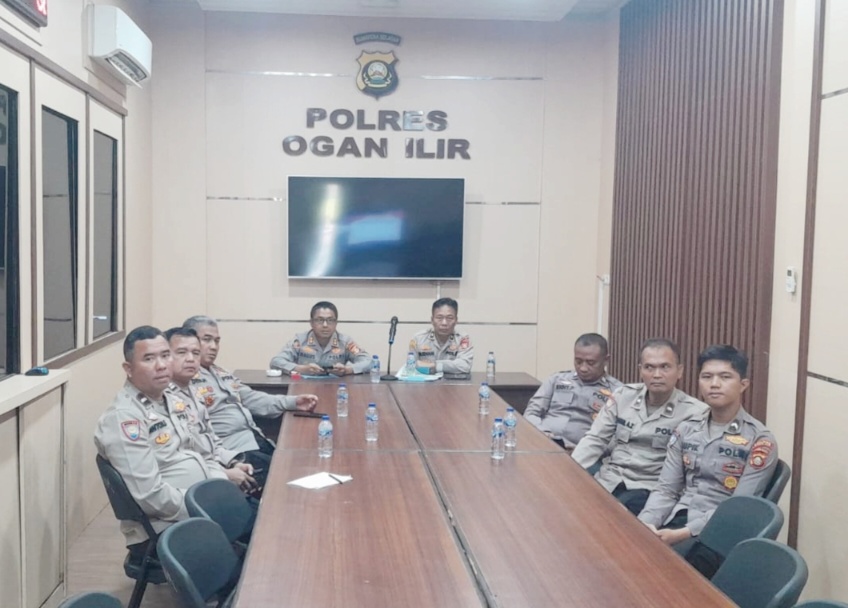 Kapolres Ogan Ilir Pimpin Vidcon Analisa dan Evaluasi Program Polri Mendukung Ketahanan Pangan