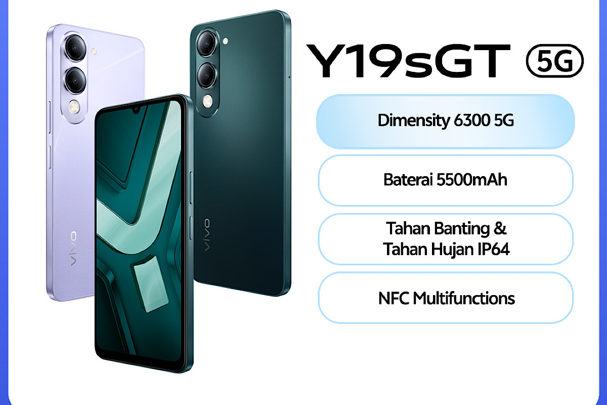 Vivo Y19sGT Jadi HP Paling Murah Dengan Jaringan 5G, Punya NFC dan IP Rating IP64
