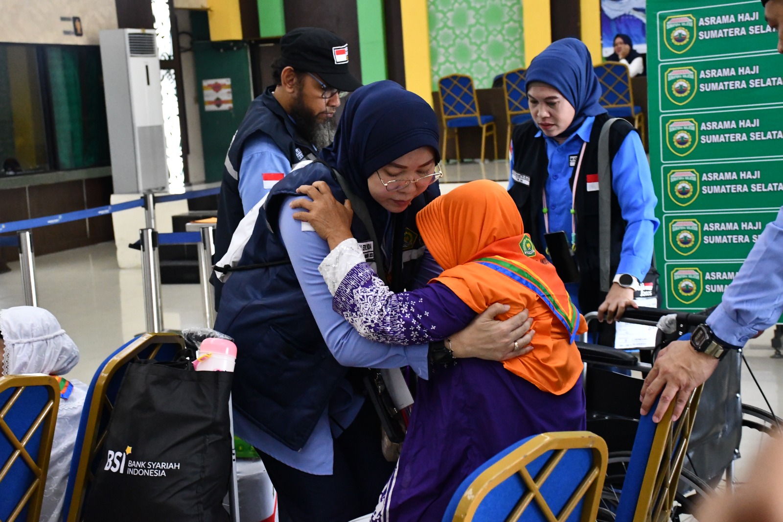 Kloter 12 Tiba di Asrama Haji Embarkasi Palembang, Besok Diterbangkan Menuju Jeddah Langsung Kenakan Ihram