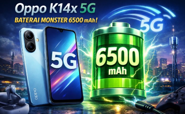 Baterai Monster 6500 mAh! Oppo K14x 5G Siap Jadi Andalan Baru di Kelas Menengah