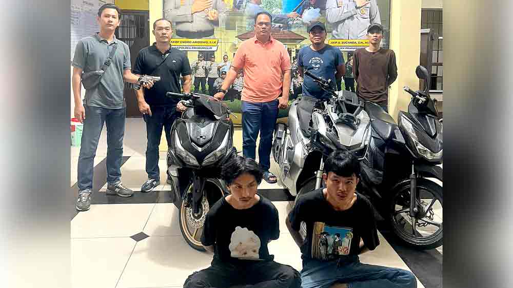 2 Begal Bermodal Pistol Korek Api Ditangkap, Rampas Sepeda Motor Milik Pelajar di Prabumulih