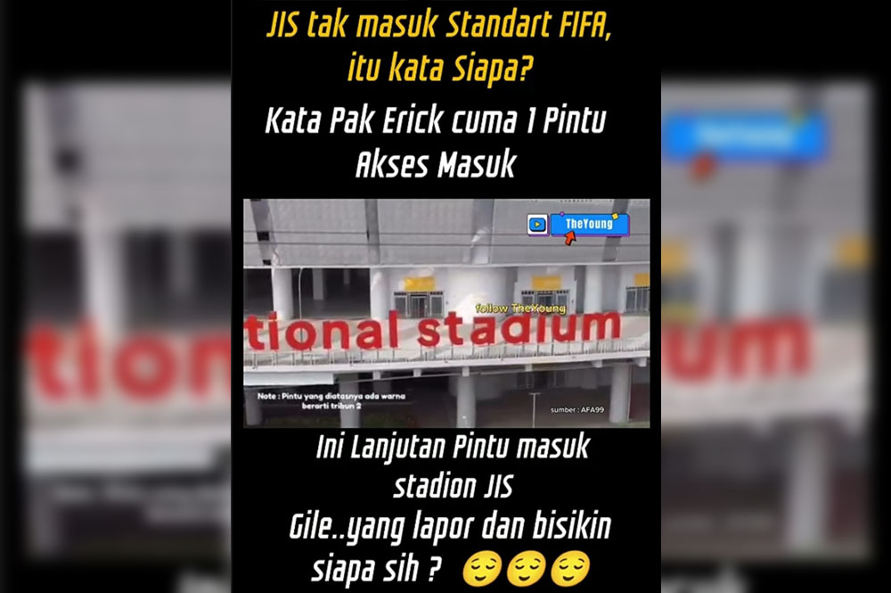 Dibilang Nggak Layak Standar FIFA, Netizen Ini Bongkar Fakta Stadion JIS, Erick Thohir Kena 'Senggol'