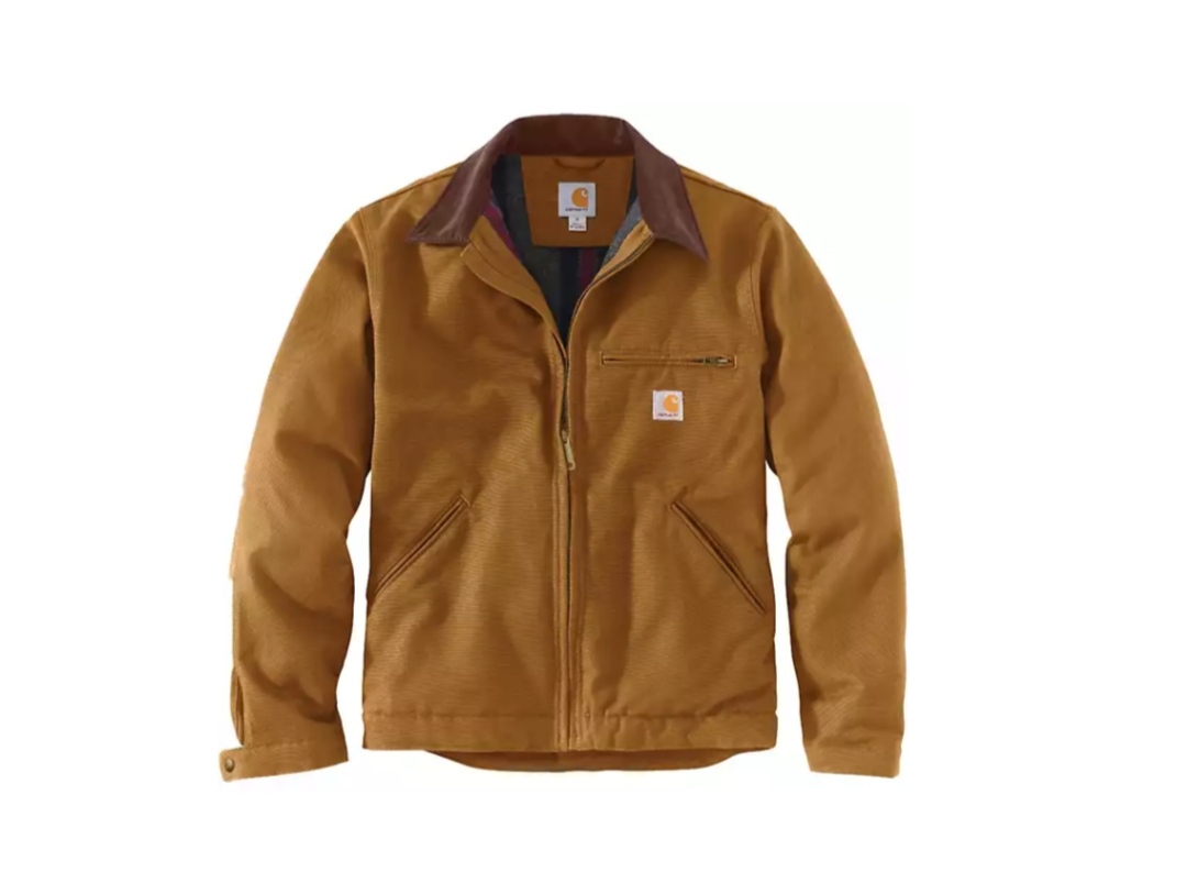 Jaket Carhartt Men's Duck Detroit dengan Lapisan Selimut Lembut untuk Penampilan yang Cool Namun Tetap Hangat