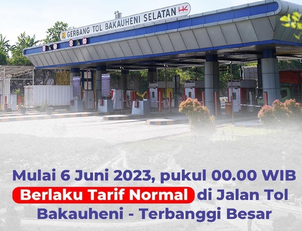 Catat, Diskon Tol Bakauheni-Terbanggi Besar Berakhir, Ini Daftar Tarif Normalnya