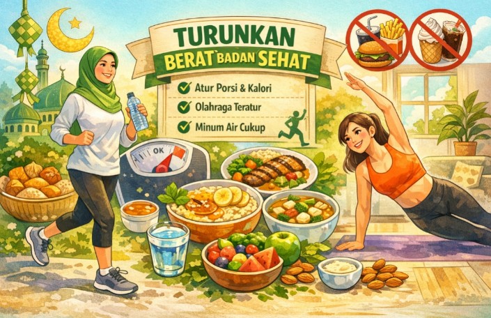 Cara Aman Turunkan Berat Badan Tanpa Diet Ekstrem Pasca Lebaran, Lengkap dengan Menu Sehat Praktis