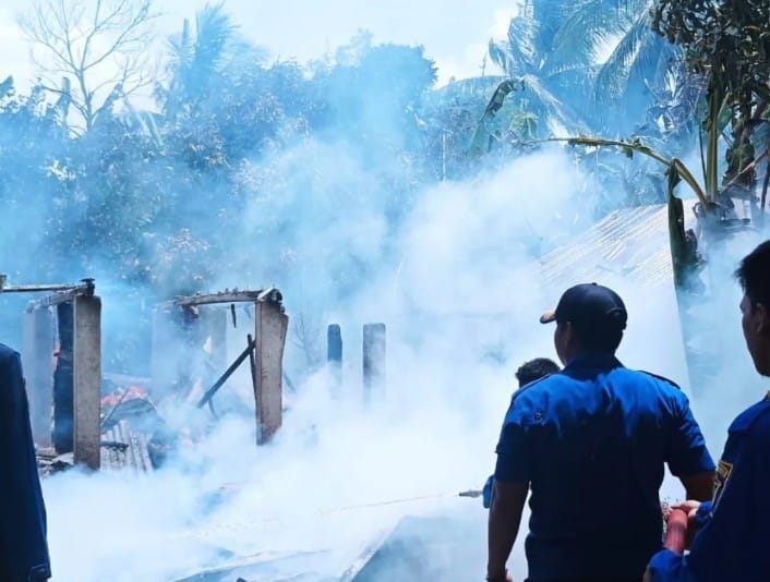 Kebakaran Rumah Kosong di Desa Sekonjing Ogan Ilir, Kerugian Capai Rp 250 Juta