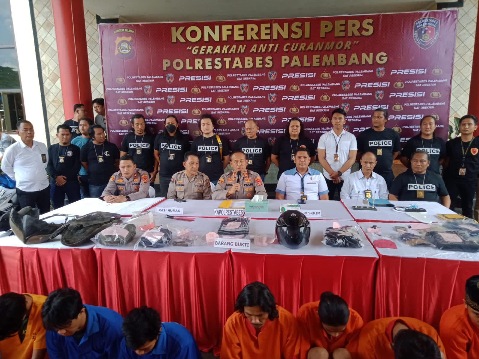 Selama 20 Hari Polisi Tangkap 29 Pelaku Curanmor di Palembang, Amankan Barang Bukti 63 Sepeda Motor 