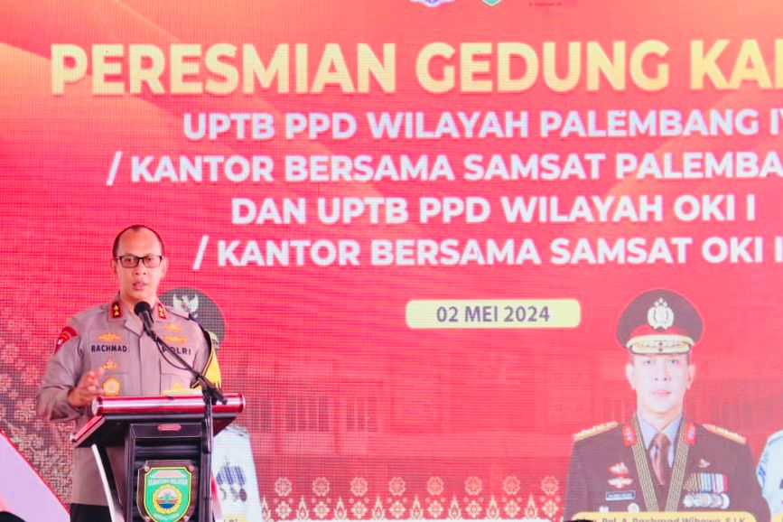 Ikut Resmikan Kantor Bersama Samsat Palembang IV, Kapolda Sumsel Harapkan Peningkatan Pelayanan Mayarakat