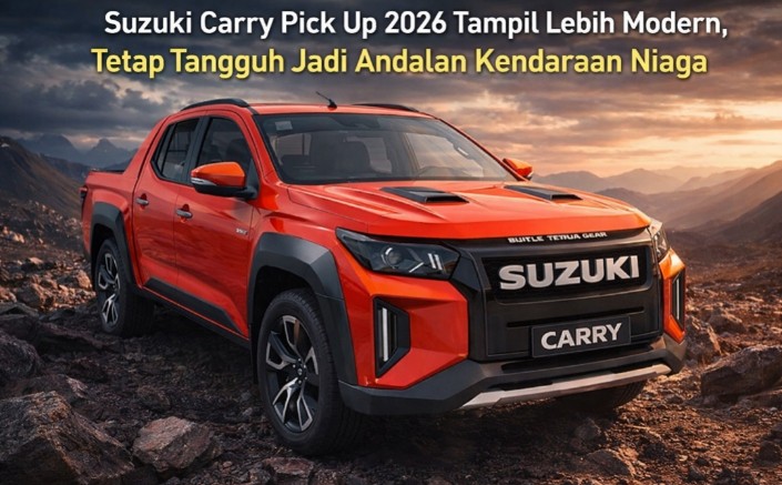 Suzuki Carry Pick Up 2026 Tampil Lebih Modern, dibekali Mesin 1.5L K15B-C Bensin 4 silinder DOHC
