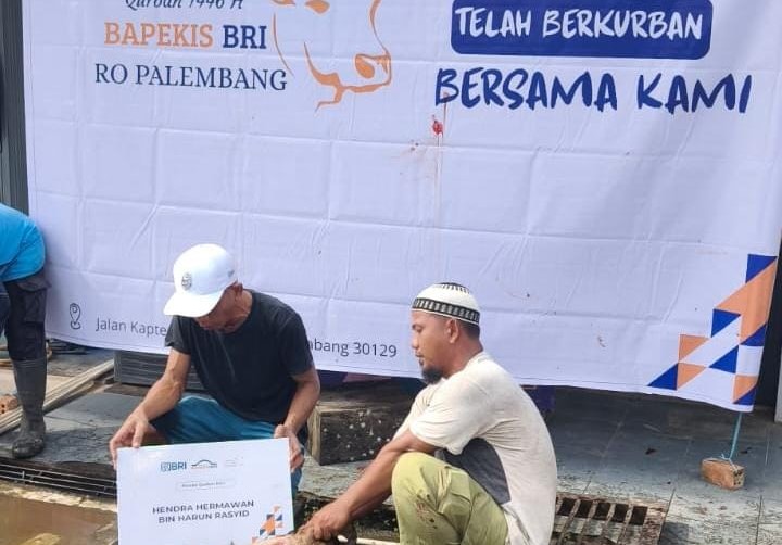 Bapekis BRI RO Palembang Salurkan Hewan Kurban untuk Masyarakat