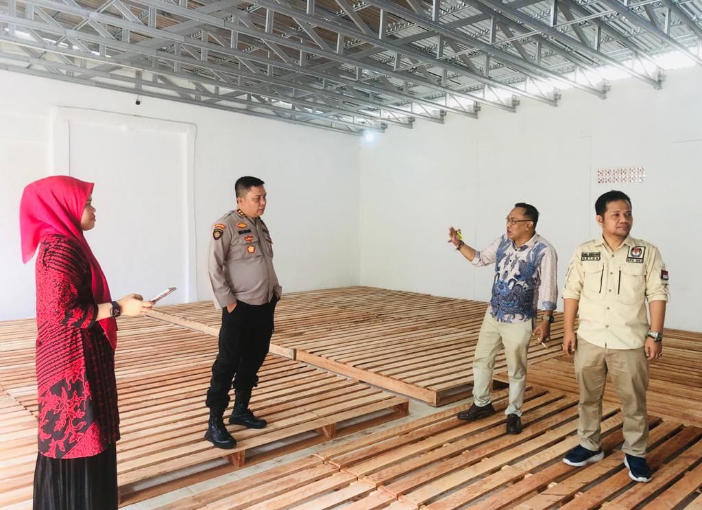 Direktorat Pamobvit Polda Sumsel Cek Pengamanan Prosedural Logistik di KPU dan Bawaslu OKI