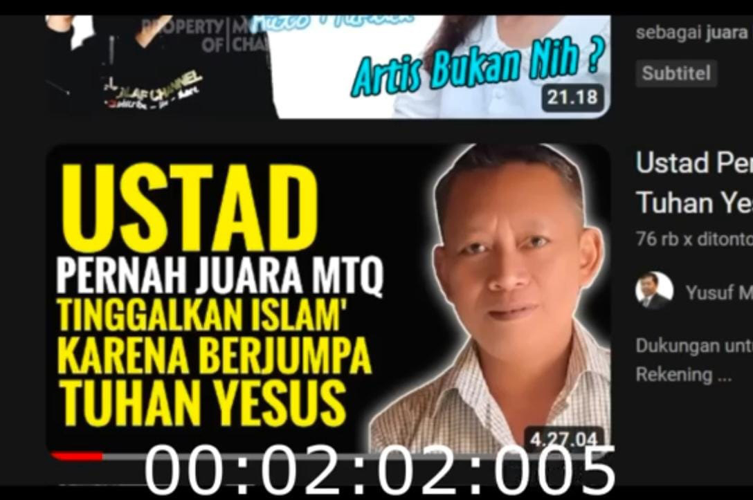 Nauzubillah...Viral Pendeta Yusuf Manubulu Unggah Video Juara MTQ Kabupaten Subang Masuk Kristen, Ternyata...
