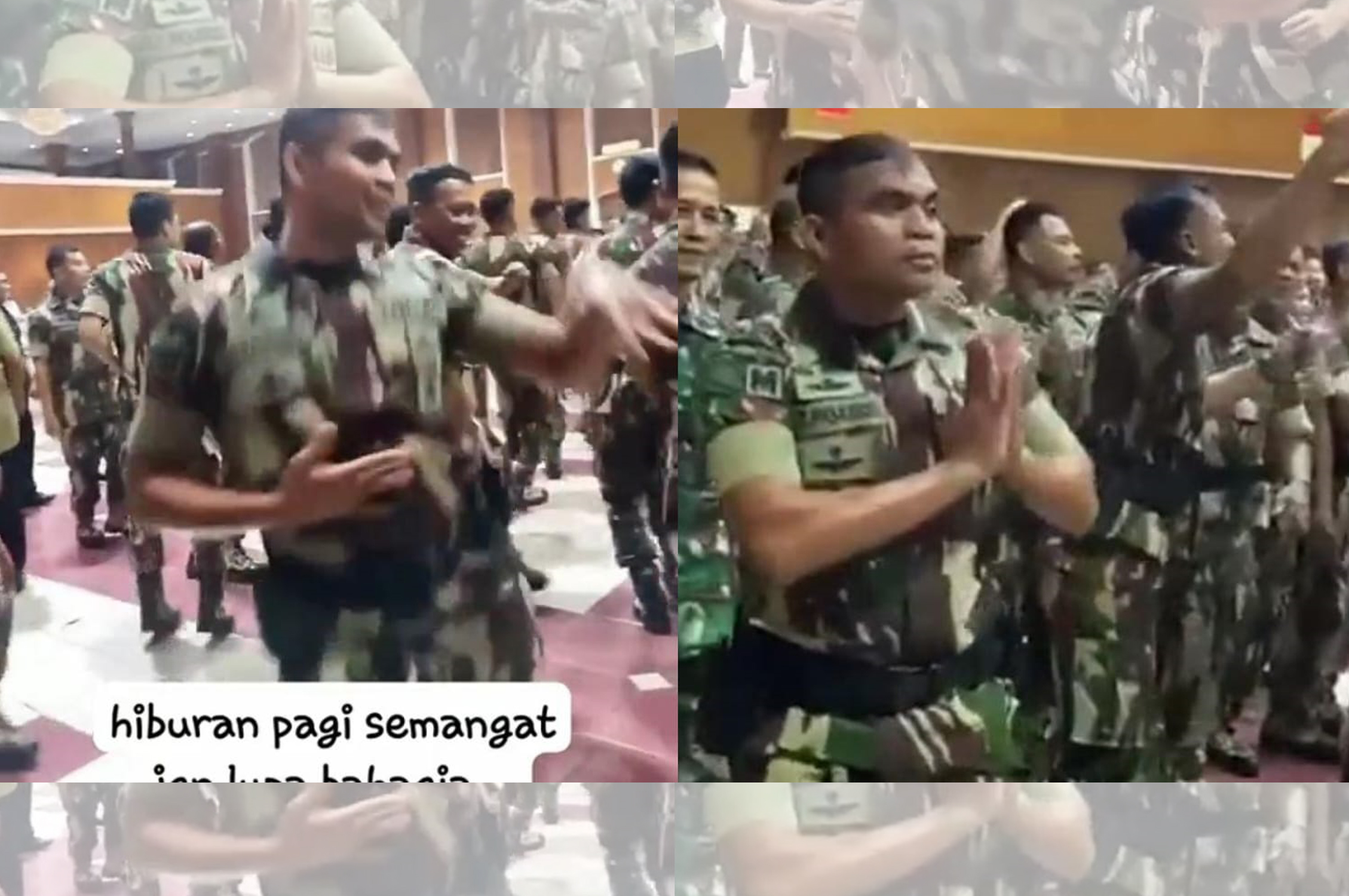 KOCAK! TNI Joget Ala Dancer Profesional, Warganet: Semangat Pak Tentara, Hilangkan Sejenak Rasa Lelahmu