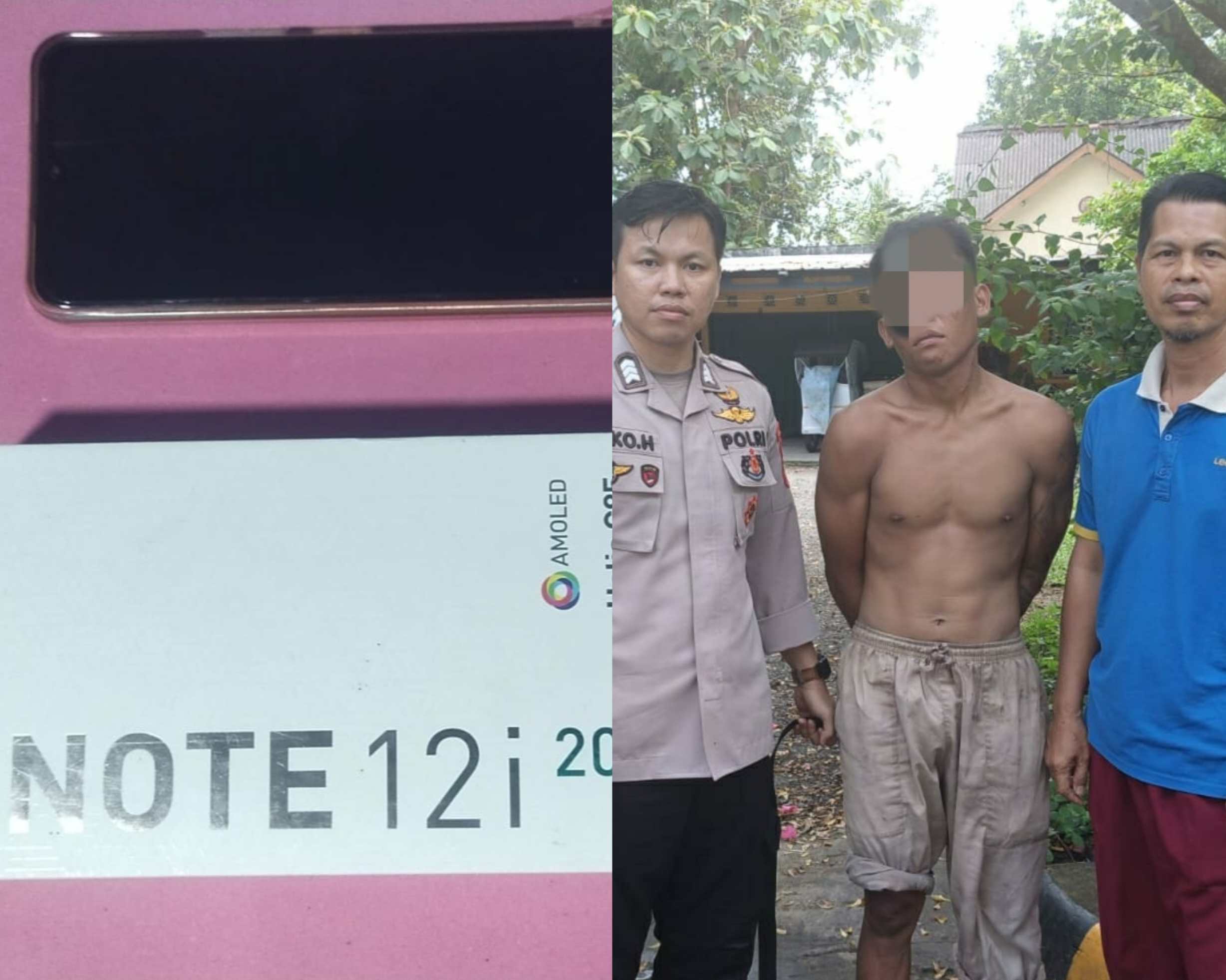 Spesialis Pembobol Rumah Kosong Berhasil Diamankan Polsek Indralaya Ogan Ilir Bersama Barang Bukti HP Infinix