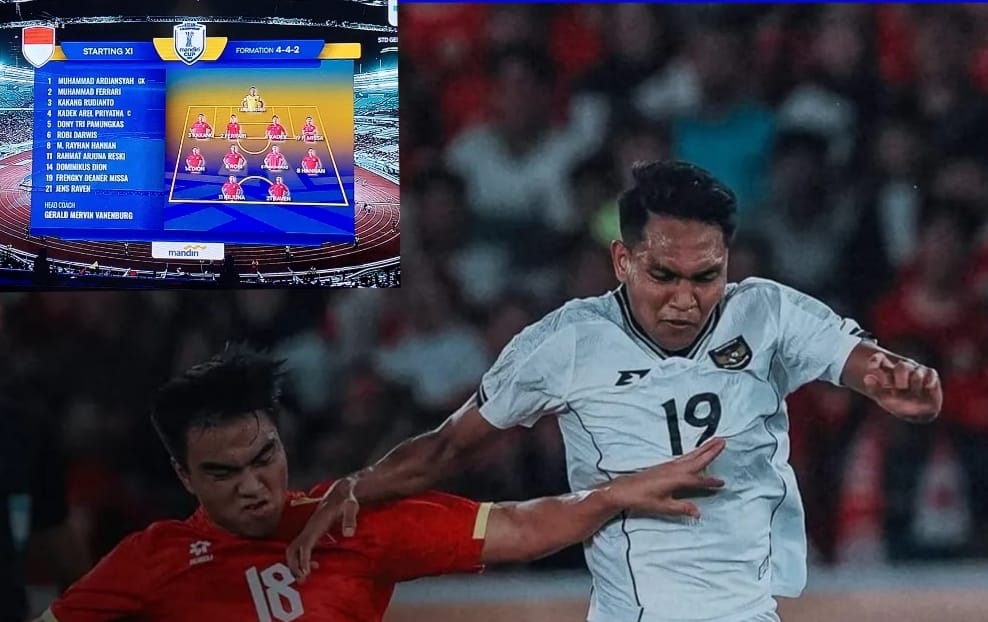 SALING SERANG, Babak Pertama Timnas Indonesia Tertinggal dari Vietnam di Final Piala AFF U-23 2025