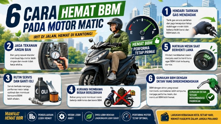 Bensin Cepat Habis? Terapkan 6 Cara Sederhana Ini Agar Motor Matic Lebih Irit BBM