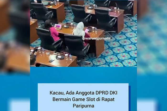 Edan! Saat Rapat Paripurna Anggota DPRD DKI Jakarta Ini Malah Asyik Nyelot, Warganet: Pecat Saja!