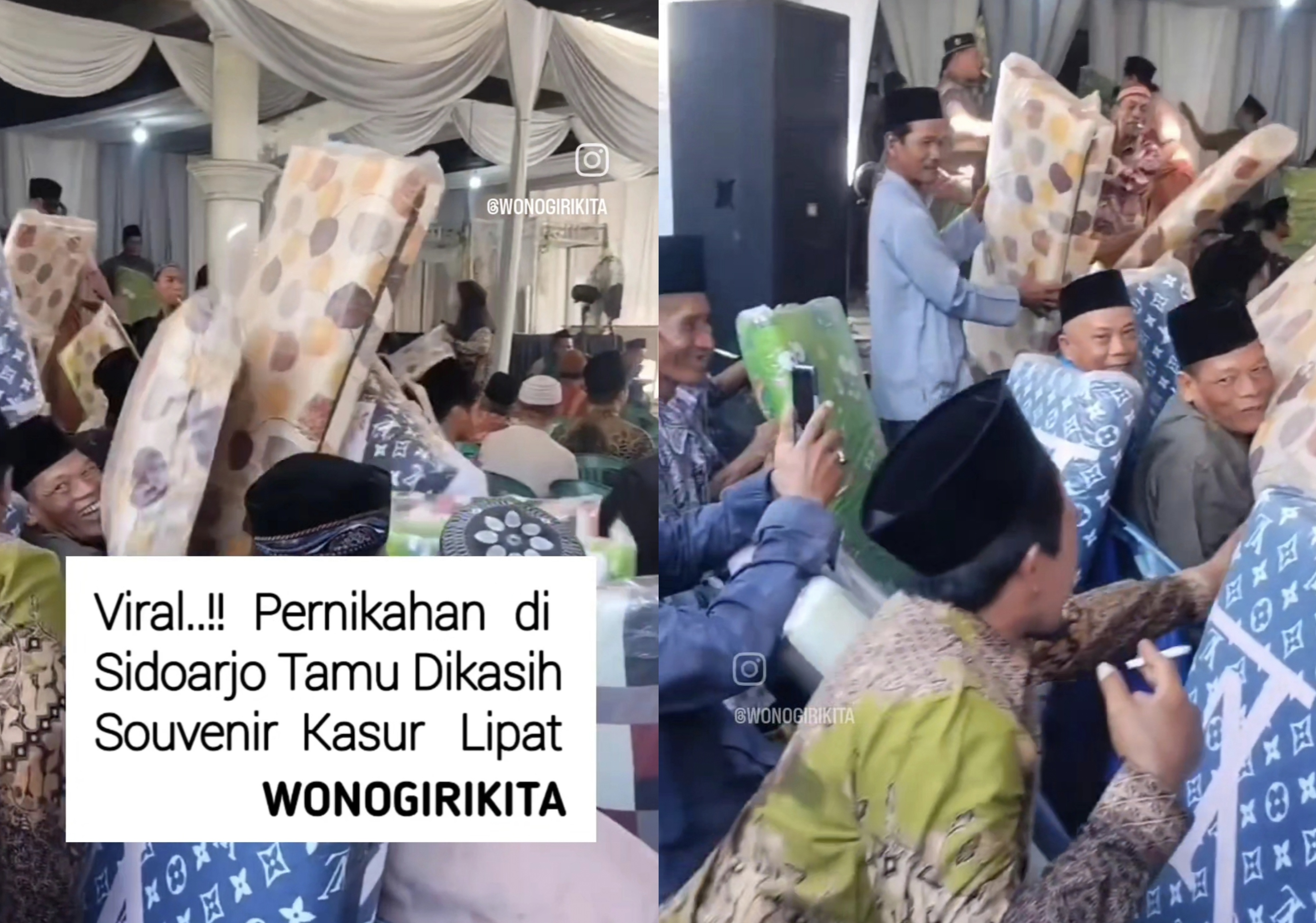 Agak Laen Emang! Souvenir Resepsi Pernikahan Dikasih Kasur Lipat, Tamu Undangan Auto Bahagia