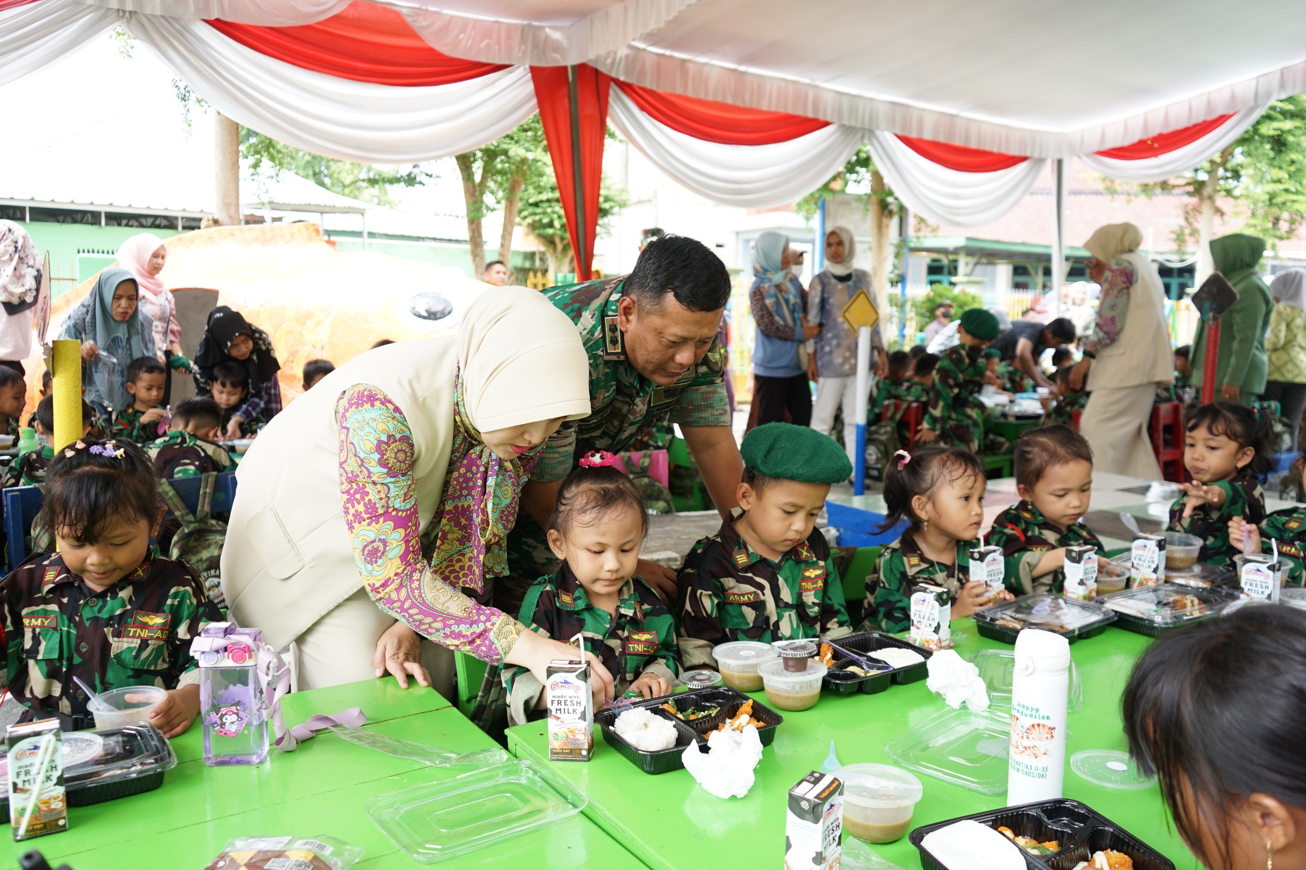 Kurangi Angka Stunting, Kodim 0402/OKI Lanjutkan Program Unggulan Kodam II/Sriwijaya Dapur Masuk Sekolah 