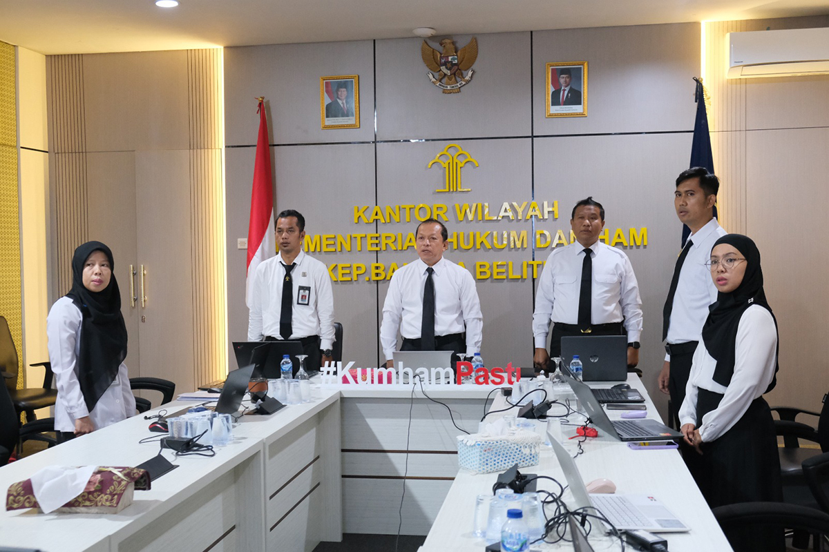 Kakanwil Kemenkumham Babel Ikuti Pembukaan Pelatihan Penguatan Substansi Kekayaan Intelektual Tahun 2025