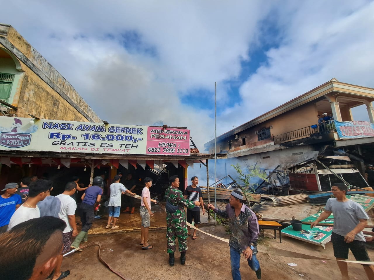 Rumah Makan Lamongan Sungai Lilin Terbakar, Perhiasan Emas dan Sepeda Motor Ikut Hangus