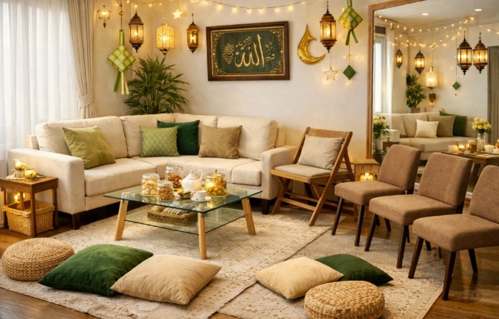 Ruang Tamu Sempit Tetap Nyaman Saat Open House Idulfitri, Ini Tips Cerdas Tata Letak Kursi dan Dekorasi