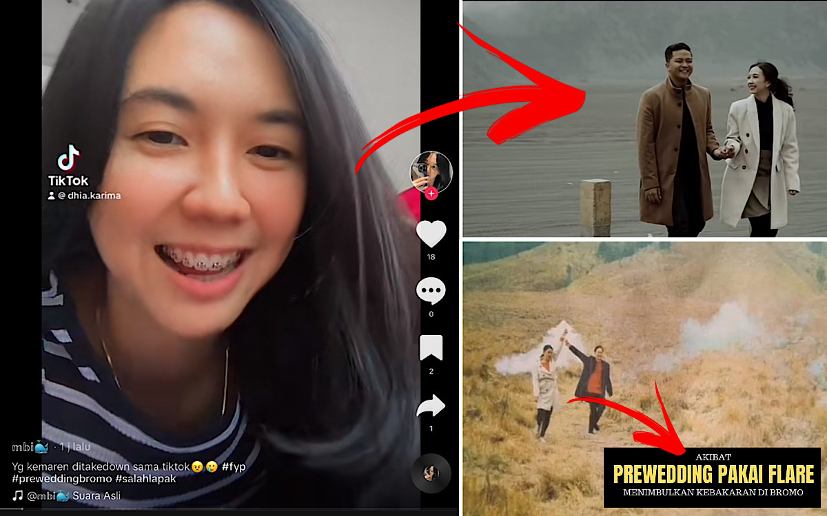 Netizen Salah Hujat, Keliru Tuduh Wanita Ini Penyebab Kebakaran Saat Prewedding di Bromo Padahal Hanya Mirip  