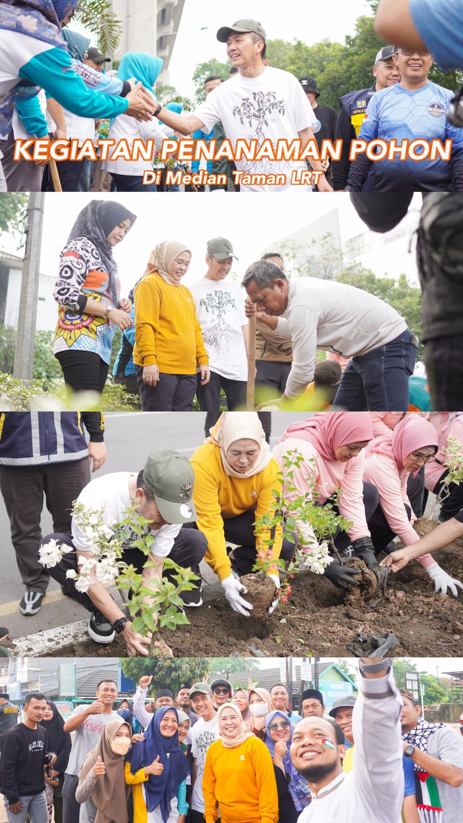 Bikin Kota Palembang Tambah Cantik dan Estetik, Pj Wako Ratu Dewa Gerakkan Tanam Bunga