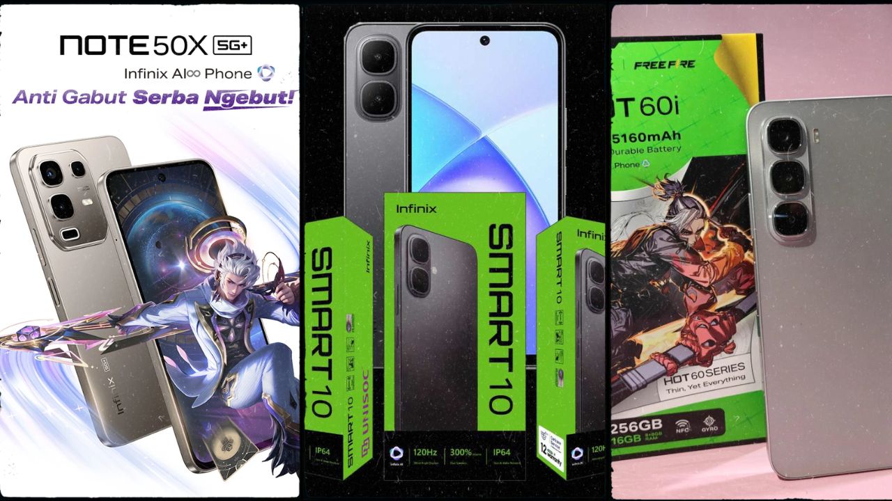 3 HP Infinix Unggulan dengan Harga Terjangaku namun Memiliki spesifikasi Canggih! Hot 60i, Smart 10 & Note 50X