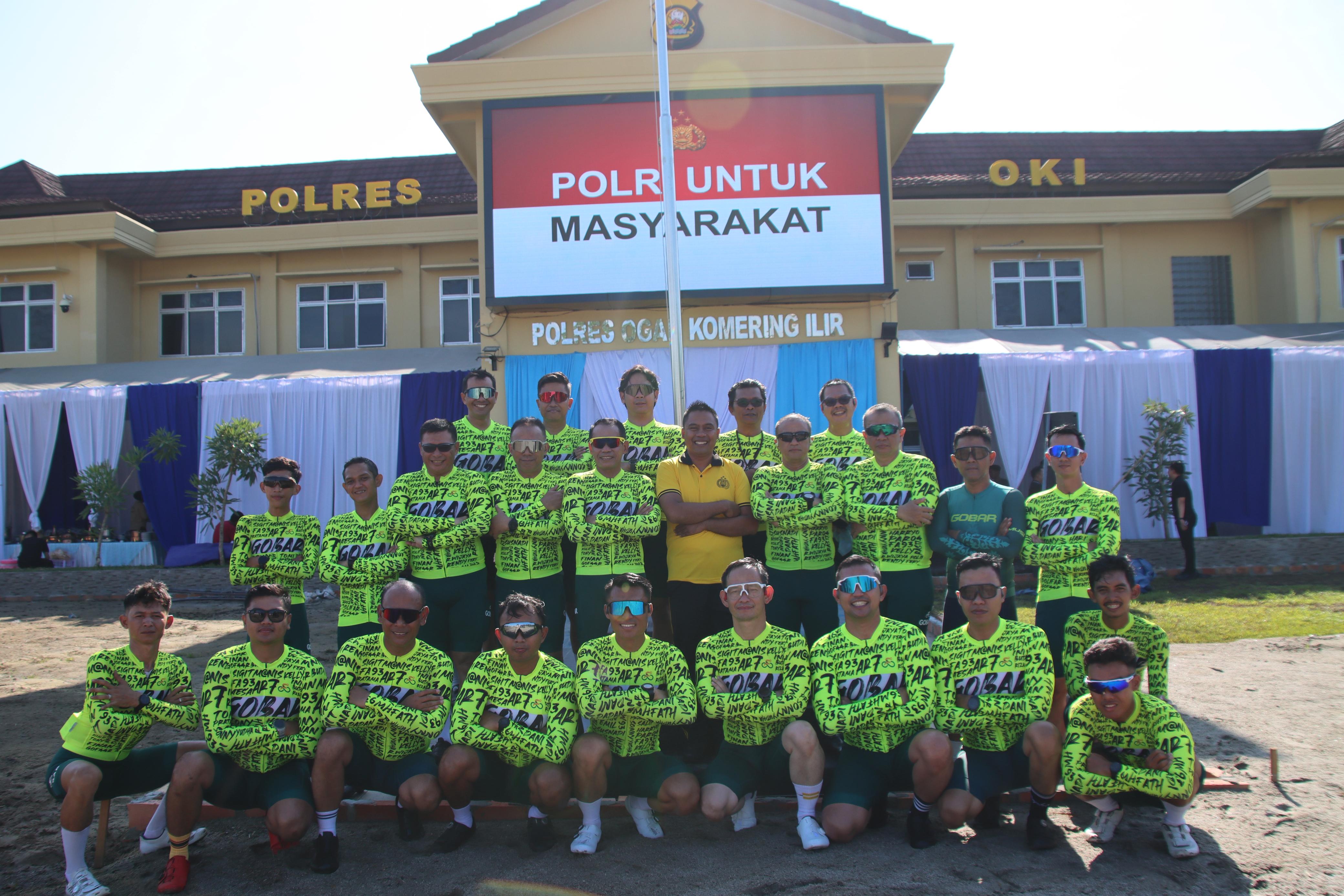 Tempuh Jarak 88 KM Kapolda Sumsel Gowes Bareng Gobar Musi hingga Polres OKI