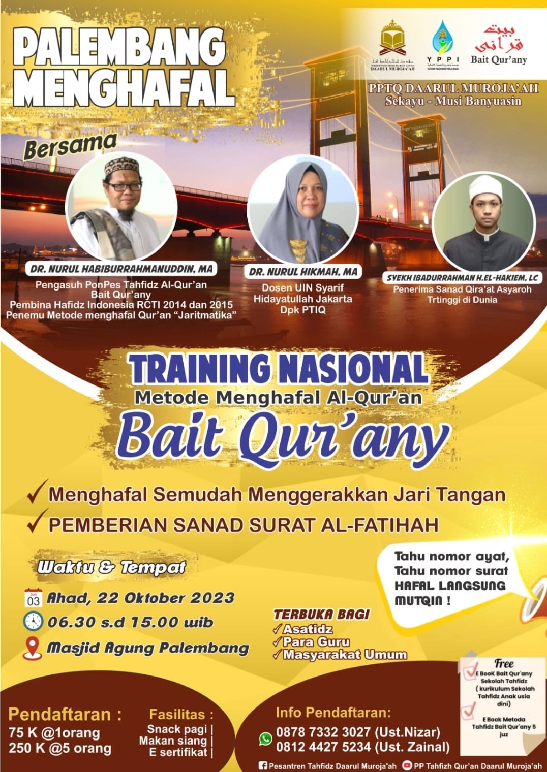Metode Bait Qur'any Digelar di Palembang, Dihadiri Ibadurrahman Habib El hakiem