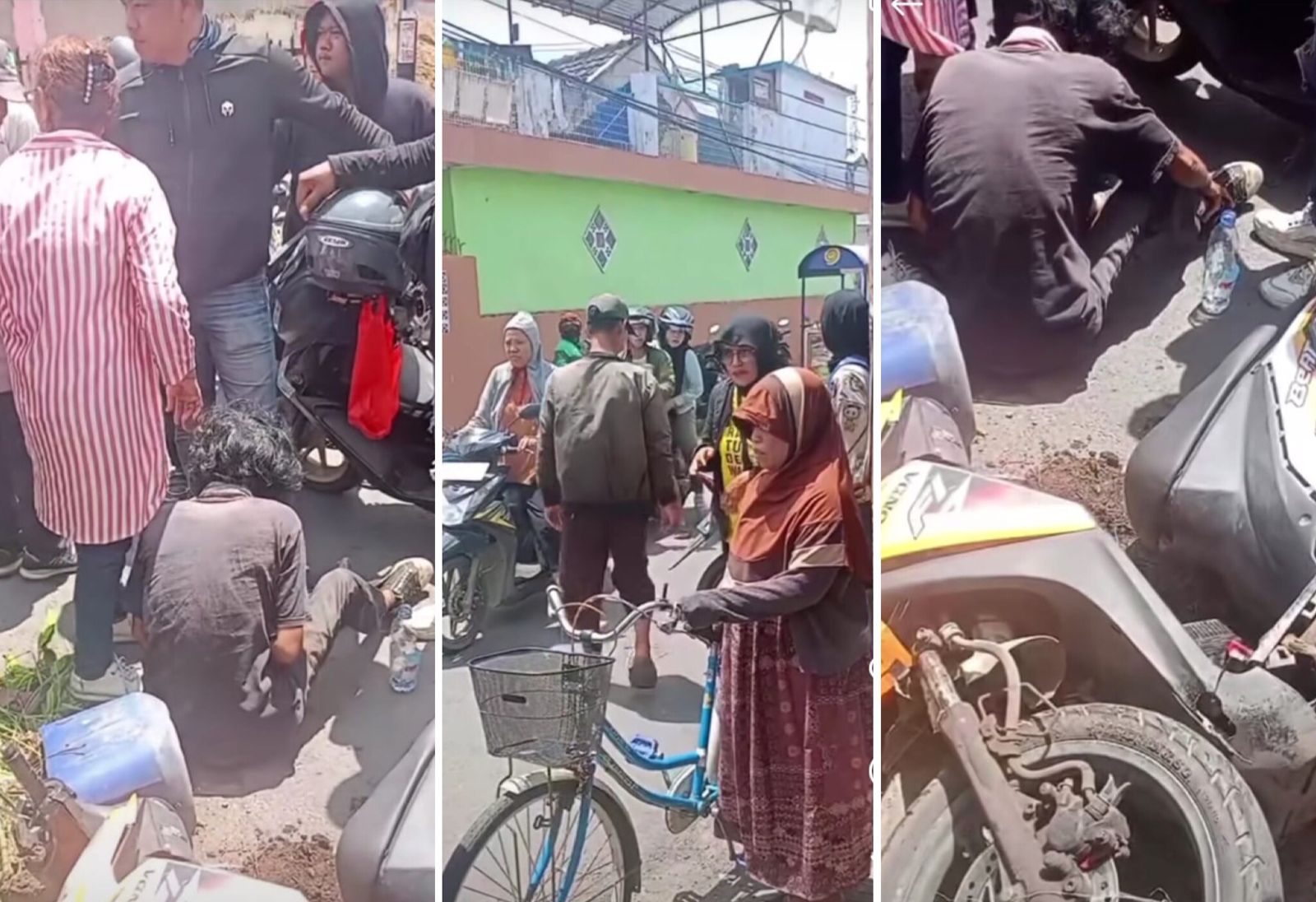 Ibu-ibu Pakai Sepeda Jadi Korban Jambret, Pelaku Nyaris Tewas Dimassa, Diserahkan ke Polsek Sako 