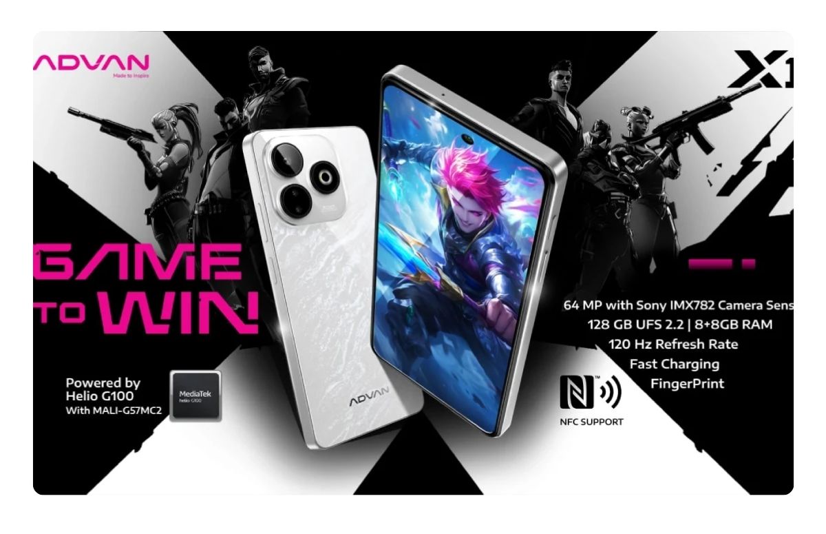 Advan X1 Resmi Hadir untuk Gamer Muda! HP Gaming Canggih Satu Jutaan, Ini Spesifikasi Lengkapnya