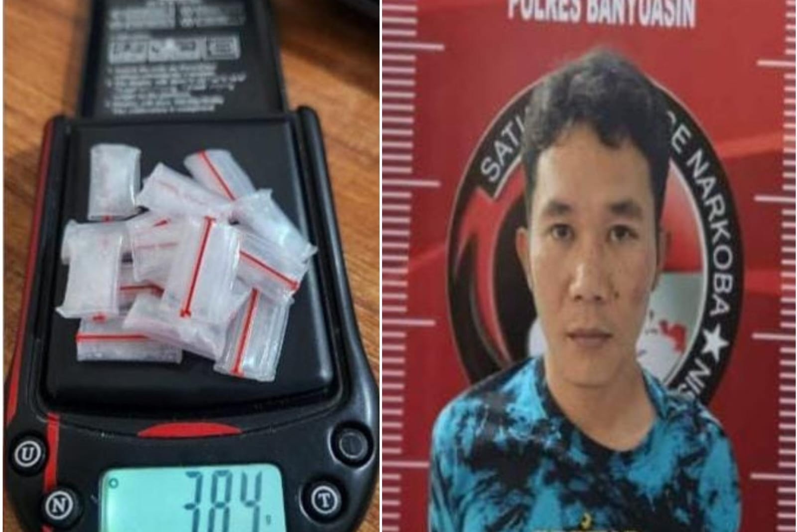 Pengedar Sabu di Banyuasin Ditangkap, Amankan 17 Paket Siap Edar