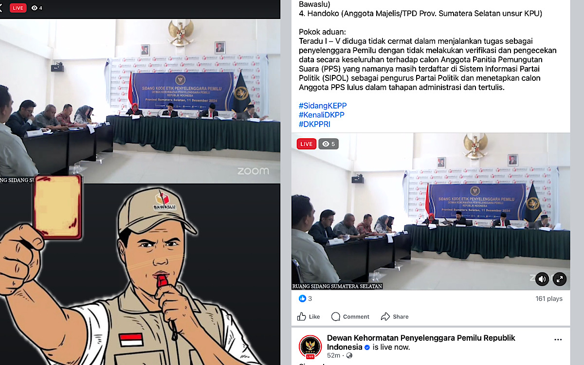 Komisioner KPU Ogan Ilir Bantah Tidak Profesional, Pengadu Bawaslu Ungkap PPS ‘Dicatut’ Tak Mundur Dari Parpol