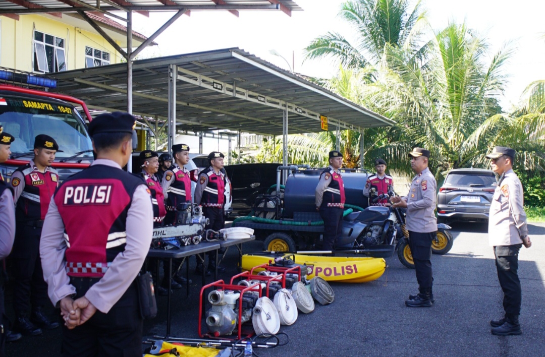 Antisipasi Karhutla, Polres OKI Pastikan Kesiapan Kendaraan dan Peralatan
