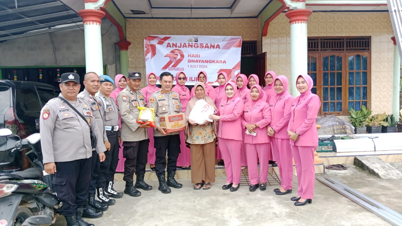 Anjangsana Polsek Muara Kuang ke Purnawirawan dan Warakawuri Polri dalam Rangka Hari Bhayangkara ke-79