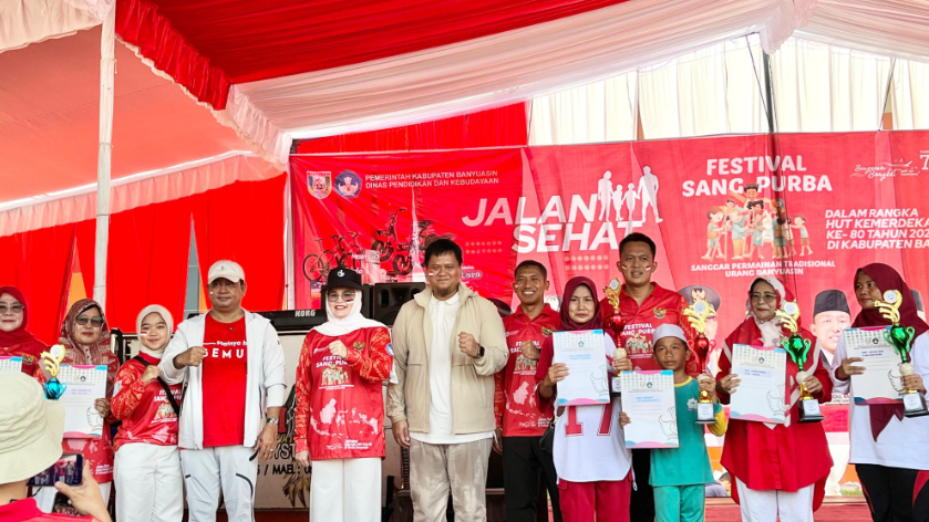 Pemkab Banyuasin Meriahkan HUT RI ke-80 dengan Jalan Sehat dan Doorprize Menarik