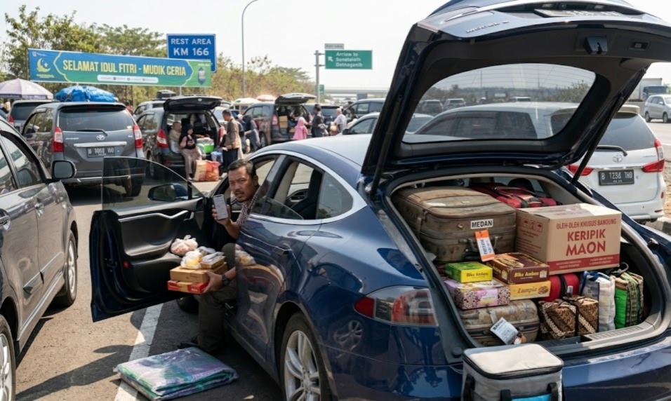 Sering Terjadi Saat Mudik: Terlalu Banyak Oleh-oleh Ternyata Bisa Mengurangi Jarak Tempuh Mobil Listrik