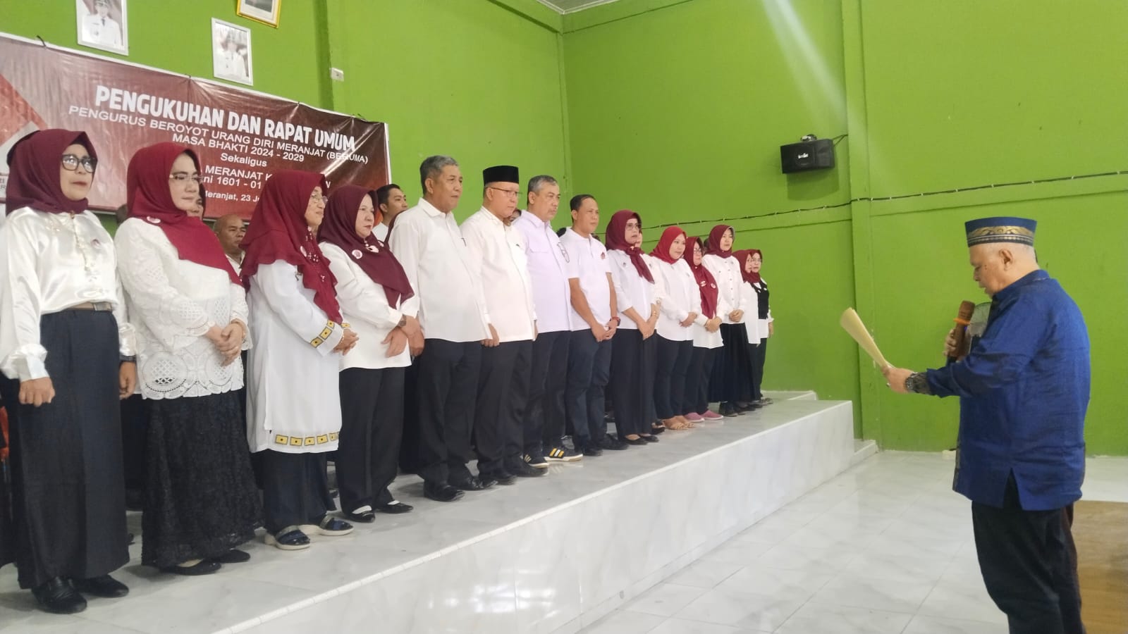 Rayakan HUT 423 Desa Meranjat, Broyot Urang Diri Meranjat Kukuhkan Pengurus Beruma Masa Bhakti 2024-2029