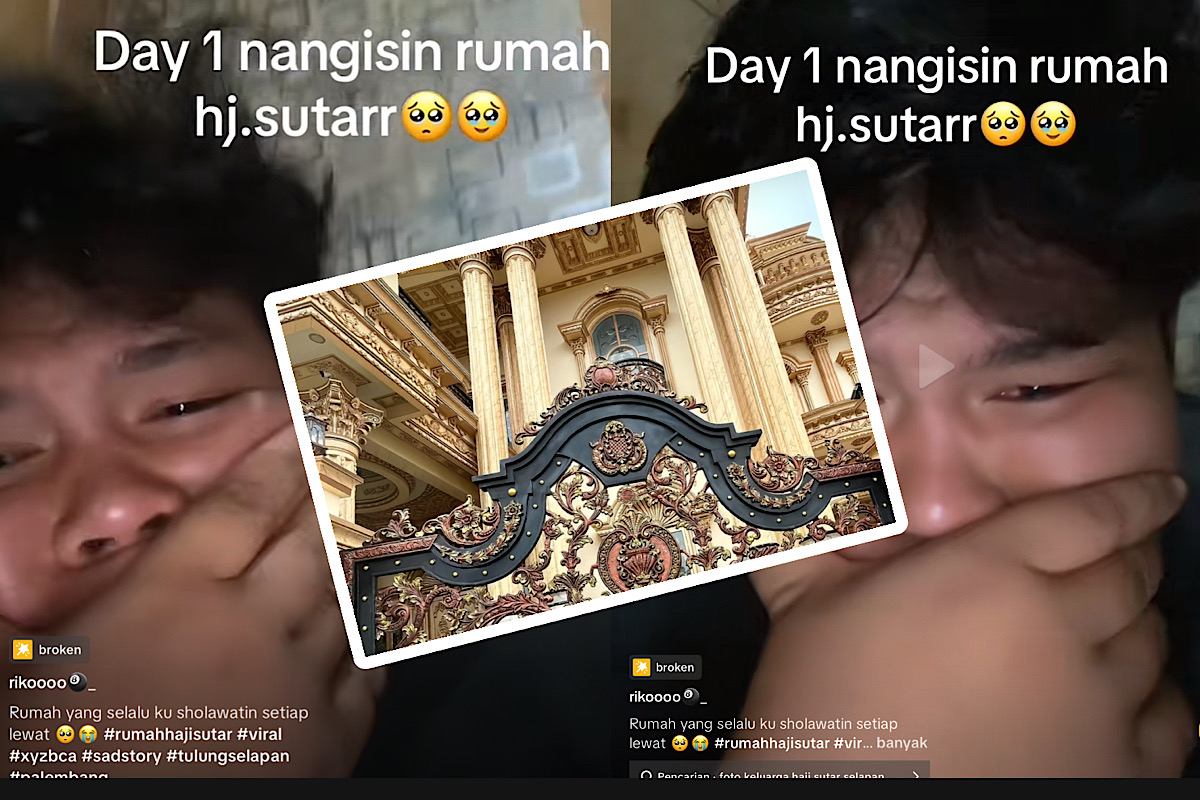 Pria Ini Tangisi Rumah Mewah Haji Sutar, Katanya Selalu Disholawatin Jika Lewat Disana