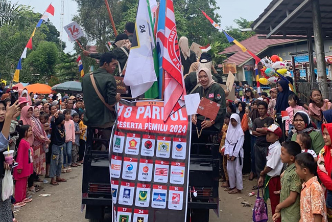 PPK Pawai Kecamatan, Sosialisasikan Tahapan Pemilu 