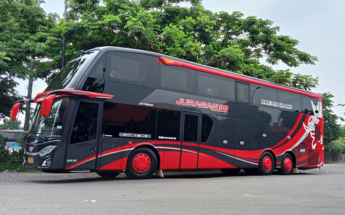 Tampilan Mewah Bus Juragan 99 Trans, Siap Layani Penumpang Trayek Malang-Bali dengan Harga Spesial