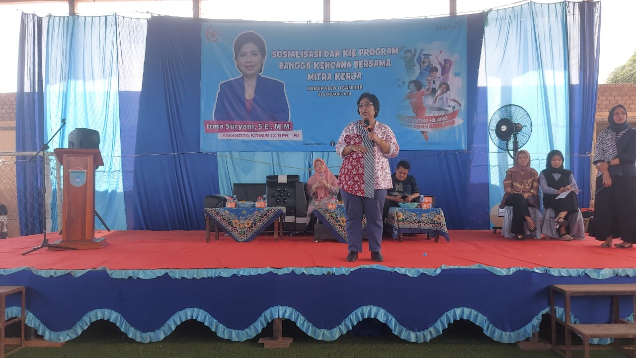 Anggota DPR RI Irma Suryani Sosialisasi dan KIE Program Bangga Kencana Bersama Mitra Kerja di Pemulutan