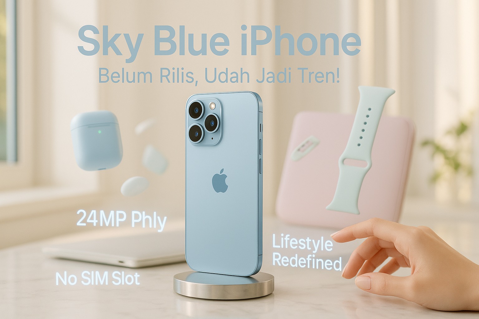 Belum Launching Tapi Udah Viral, Warna Baru iPhone 17 Sky Blue Bikin Naksir!